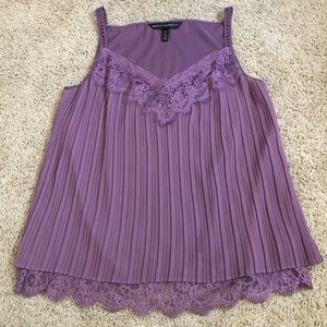Purple lace tank top. White House Black Market. Beautiful purple